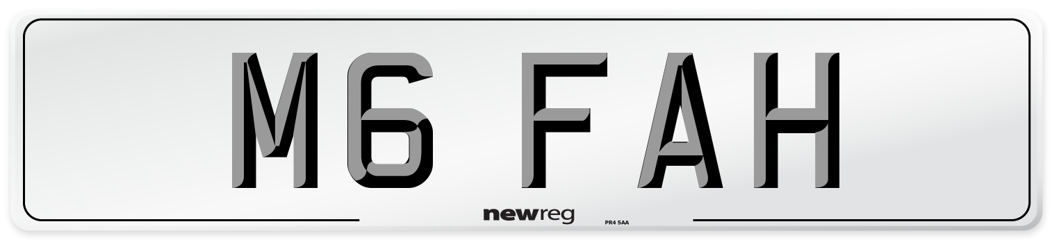 M6 FAH Number Plate from New Reg